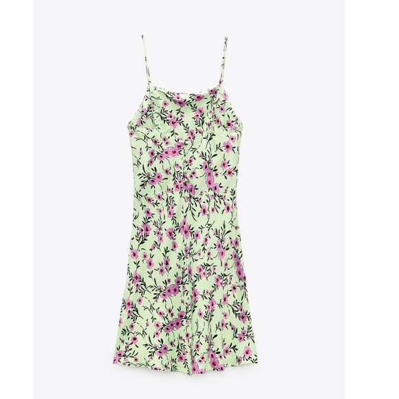 Zara satin effect print dress - Picture 15 of 15
